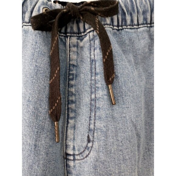 COTTON ON Unisex Drake Jogger Denim Blue Pants Jeans Drawstring - 36 x 28 - Picture 3 of 9